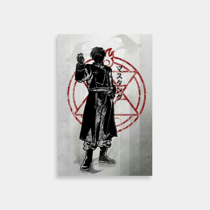 Roy Mustang Fullmetal Alchemist Poster - Red Circle Art Print