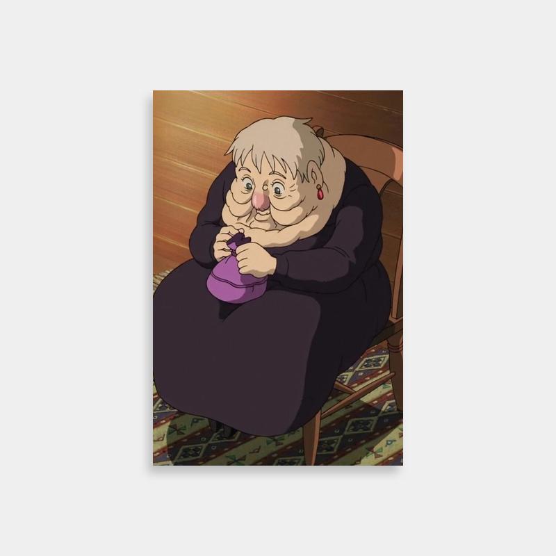Witch of the Waste Howl's Moving Castle Poster - Elderly Woman in Chair