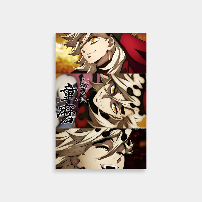 Dynamic Doma Demon Slayer Poster - Blonde & Green-Eyed Duo Art