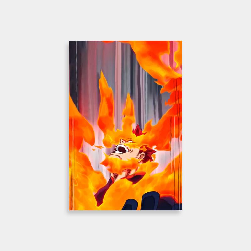 Endeavor My Hero Academia Wall Art - Fire-Surrounded Anime Game Scene