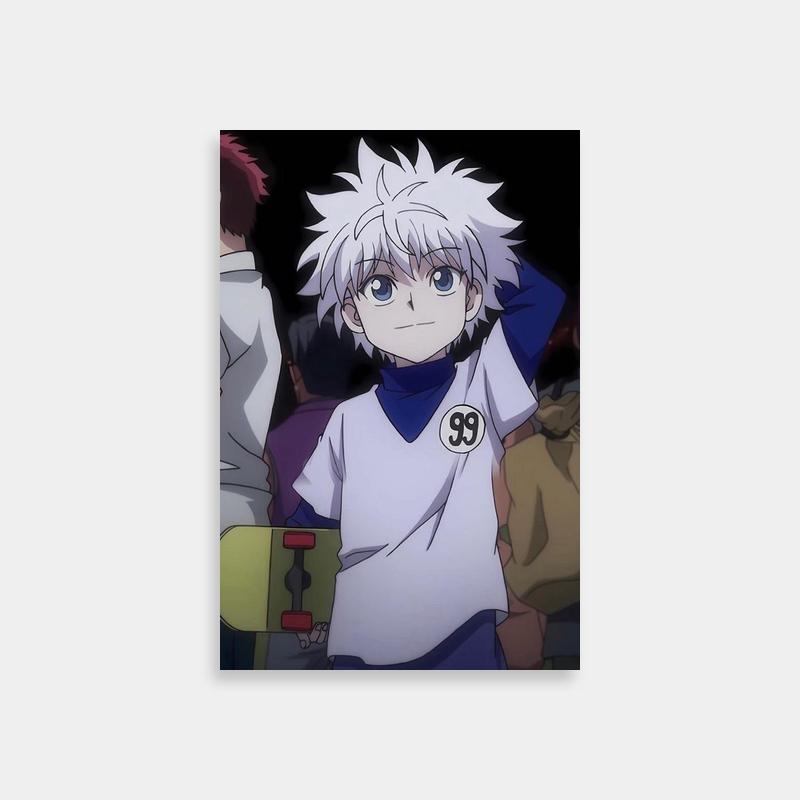 Killua Zoldyck Group Scene Poster - Hunter x Hunter Anime Art