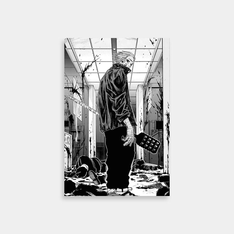 Sakamoto Days Black & White Manga Art Print - X Poster