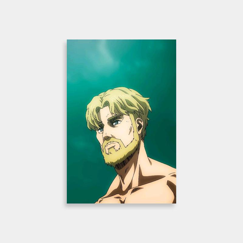 Zeke Yeager Attack on Titan Poster - Green-Haired Man in Water Art