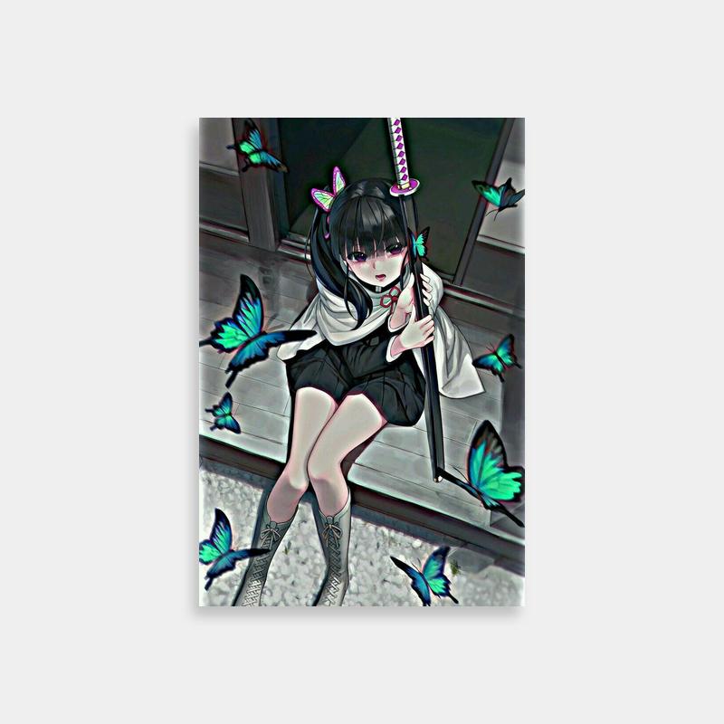 Kanao Tsuyuri in Black Dress Demon Slayer Poster