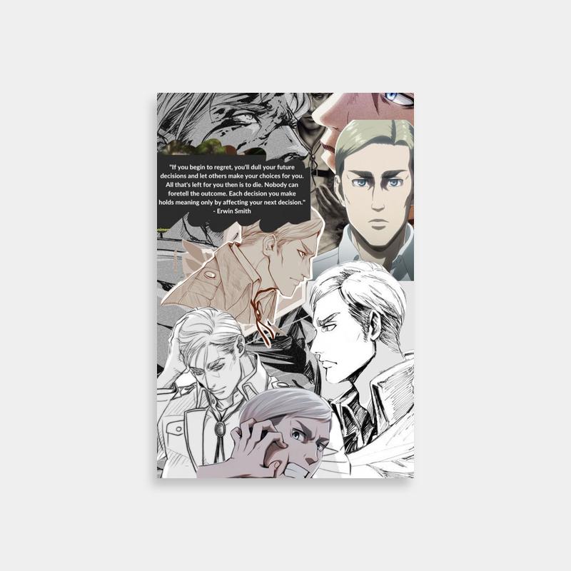 Erwin Smith Attack on Titan Poster - Anime Characters with Expressions