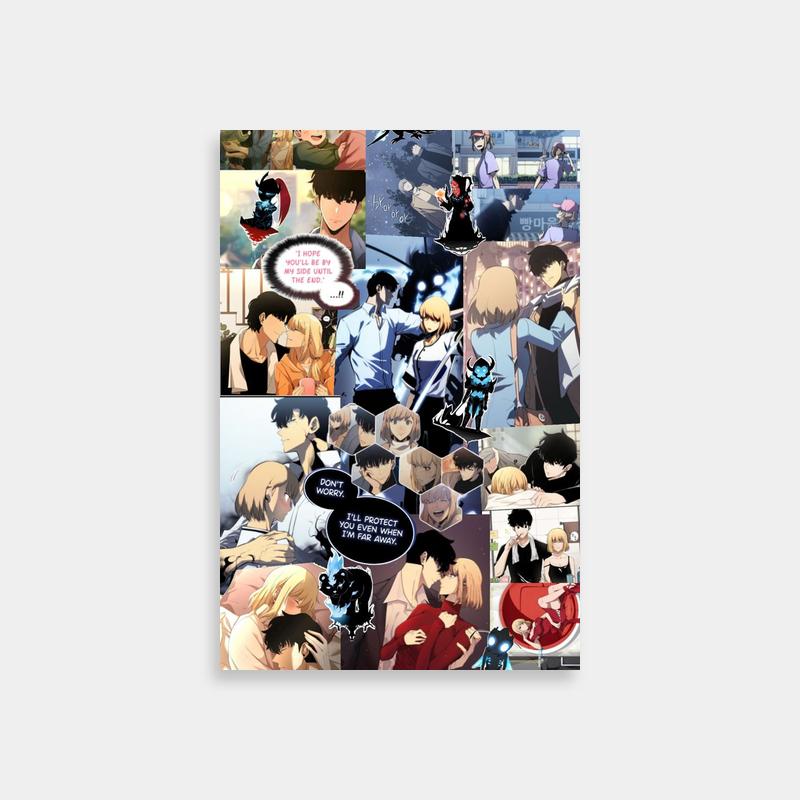 Cha Hae-In Solo Leveling Expressions Collection Poster - Anime Wall Art