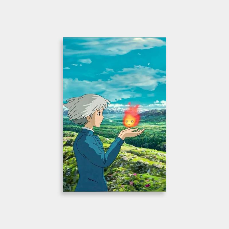 Calcifer Howl's Moving Castle Wall Art - Fireball Anime Character