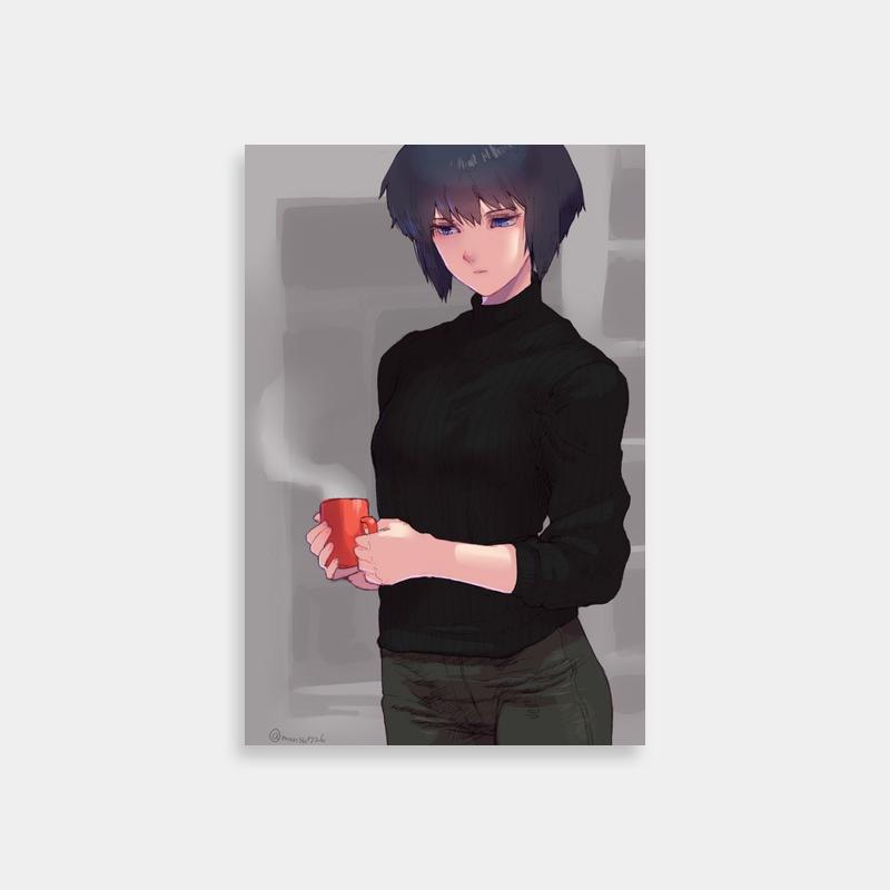 Major Motoko Kusanagi Ghost in the Shell Anime Print - Stylish Cybernetic Character