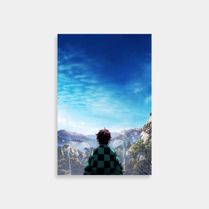 Tanjiro Kamado Flame Battle Demon Slayer Poster