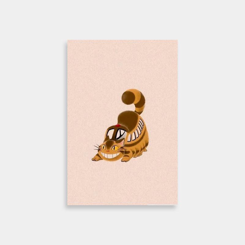 My Neighbor Totoro Catbus Jumping Cat Poster