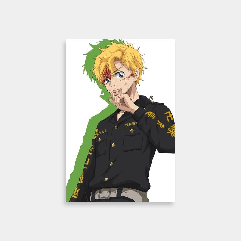 Tokyo Revengers Takemichi Hanagaki Art Print - Blonde Anime Character Pose