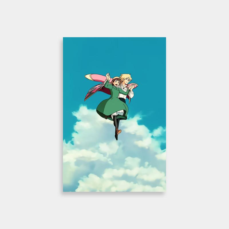 Howl Jenkins Pendragon Flying Art - Howl's Moving Castle Decor