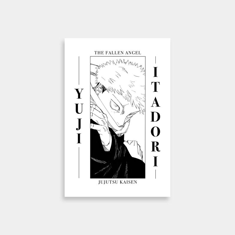 Yuji Itadori Jujutsu Kaisen Art Print - Anime Novel Cover Style
