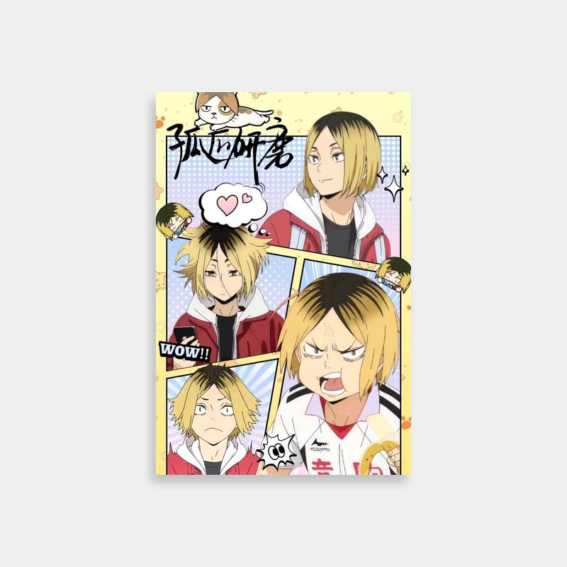 Kenma Kozume Anime Comic Art Print - Haikyuu Character Illustration