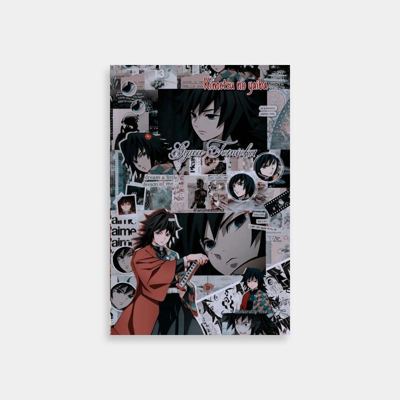 Giyu Tomioka Collage Poster - Demon Slayer Anime Art