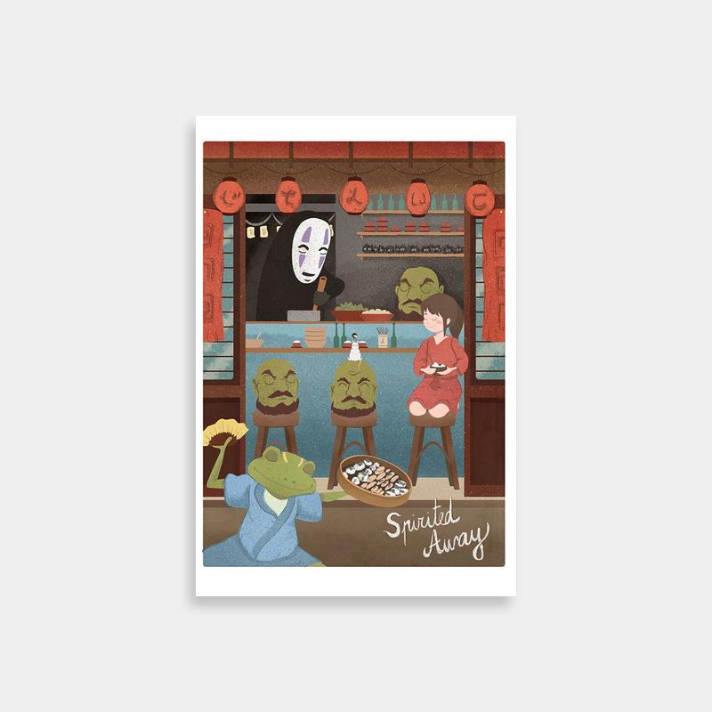 Yubaba Spirited Away Dining Scene Poster - Anime Wall Decor