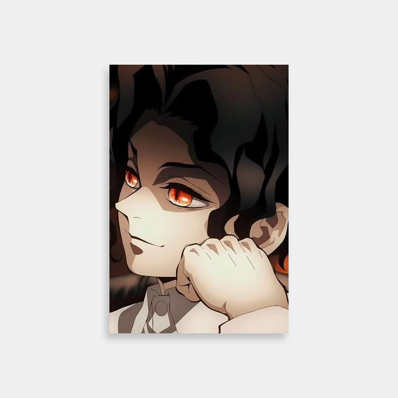 Muzan Kibutsuji Anime Wall Art - Red Eyes & Hand Gesture