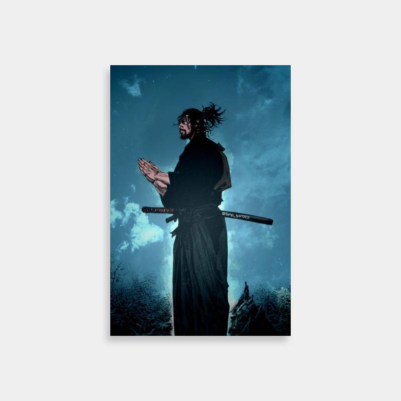 Miyamoto Musashi Vagabond Dual Swords Poster