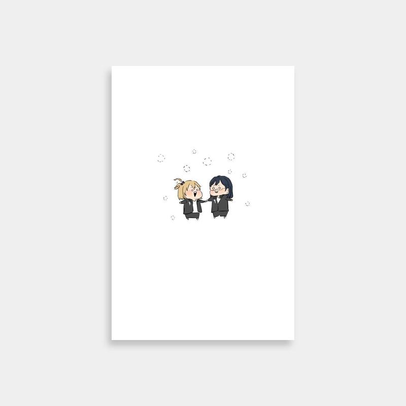 Yachi Hitoka Haikyuu Anime Poster - Holding Hands Moment