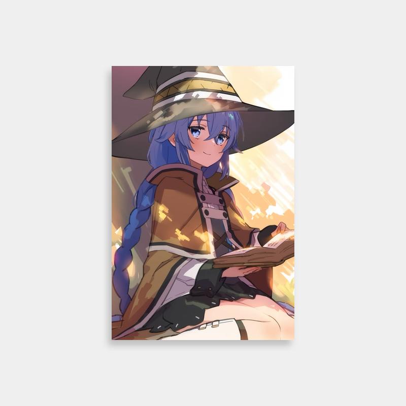 Roxy Migurdia Mushoku Tensei Poster - Blue-Haired Mage with Book