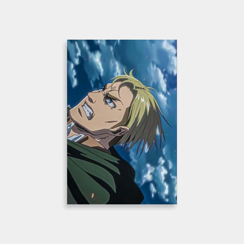 Erwin Smith Attack on Titan Sky Gaze Poster - Anime Character Art