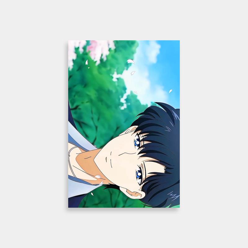 Mamoru Chiba Anime Poster - Sailor Moon Character with Blue Eyes