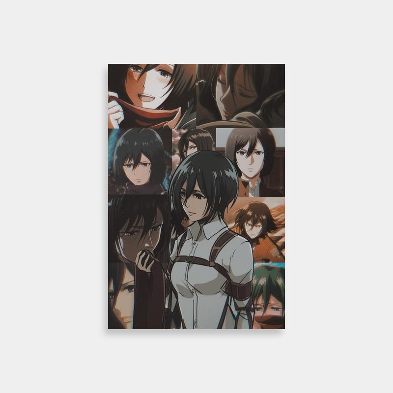 Mikasa Ackerman Attack on Titan Anime Poster - Dramatic Scene Art Print