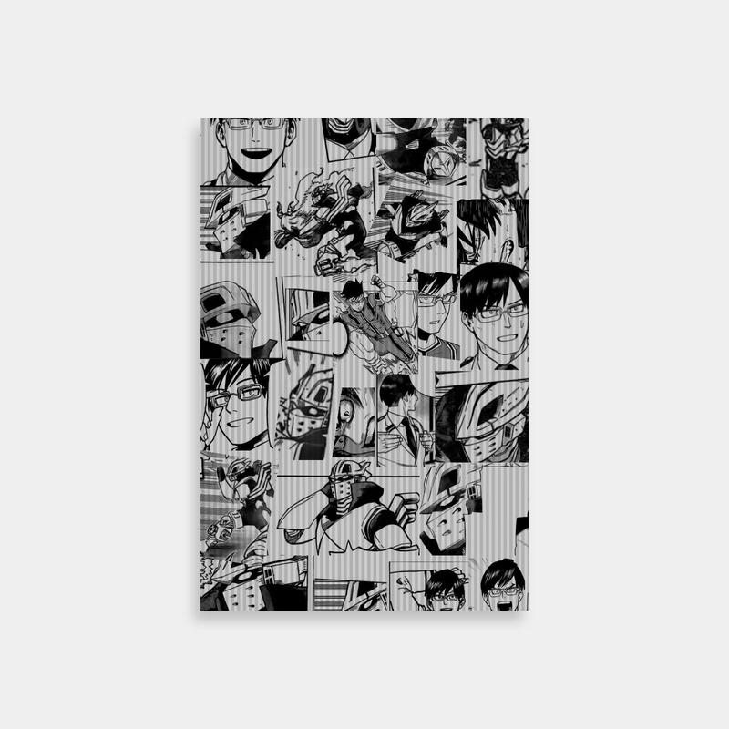 Tenya Iida Black & White Anime Poster - My Hero Academia Art