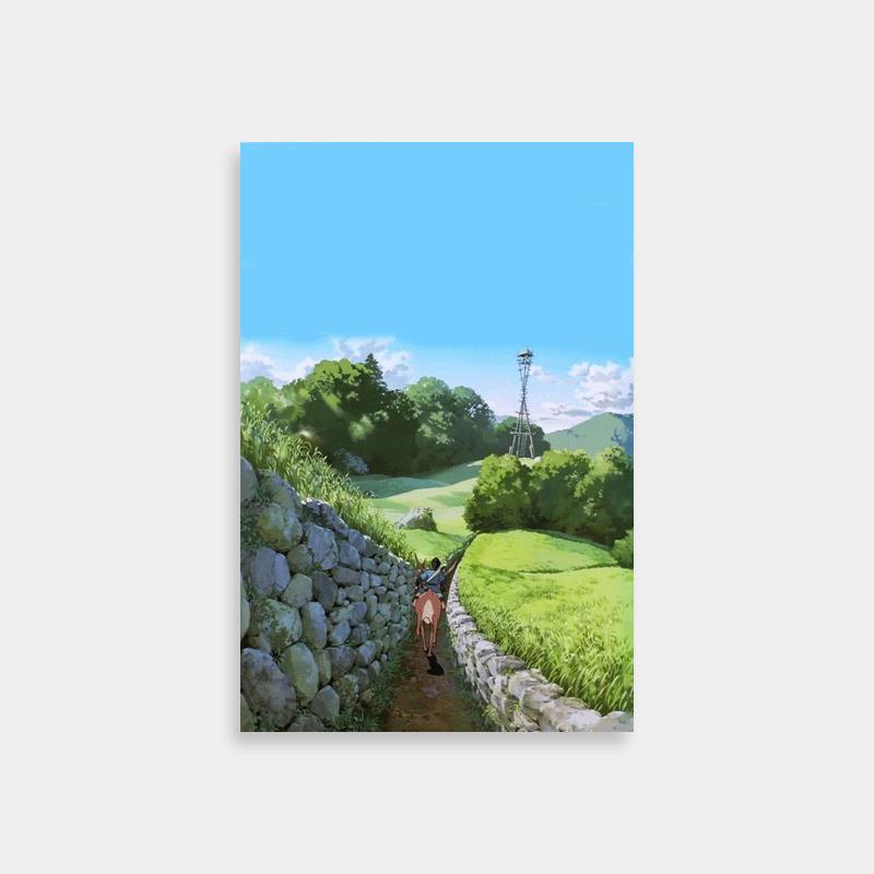 Ashitaka Princess Mononoke Wall Art - Horseback Ride Scene Poster