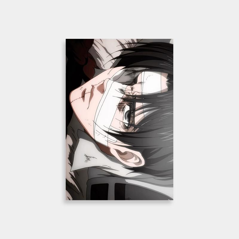 Levi Ackerman Attack on Titan Black Hair Poster