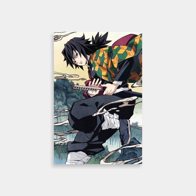 Giyu Tomioka Demon Slayer Guitar Poster - Anime Character Art
