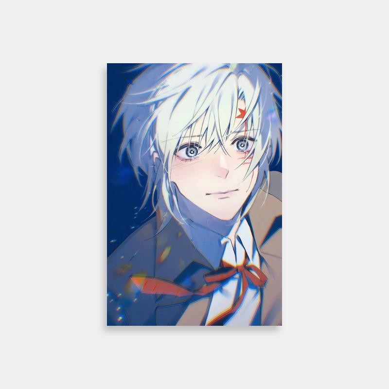Allen Walker D.Gray-Man Poster - White-Haired Anime with Blue Eyes & Tie