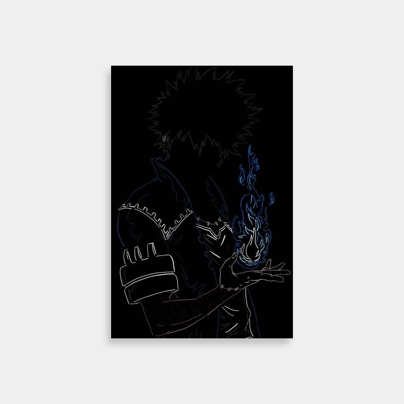 Dabi My Hero Academia Flames & Food Tray Poster