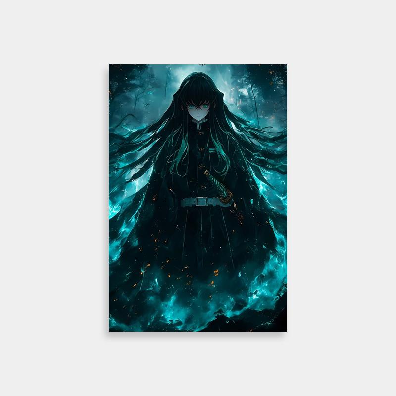 Muichiro Tokito Demon Slayer Poster - Guitar Anime Art