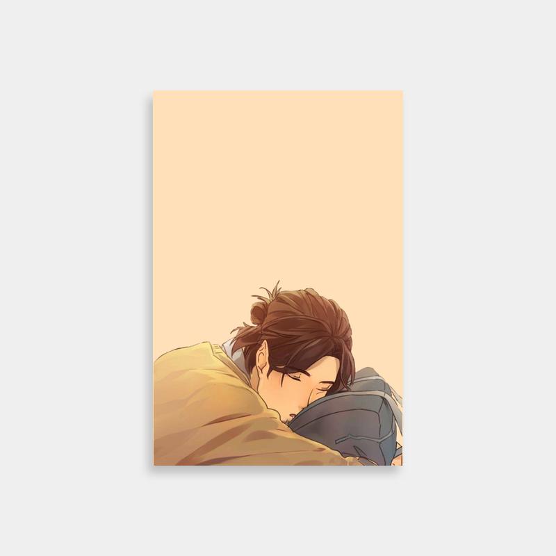Asahi Azumane Haikyuu Hugging Scene Poster - Anime Wall Art