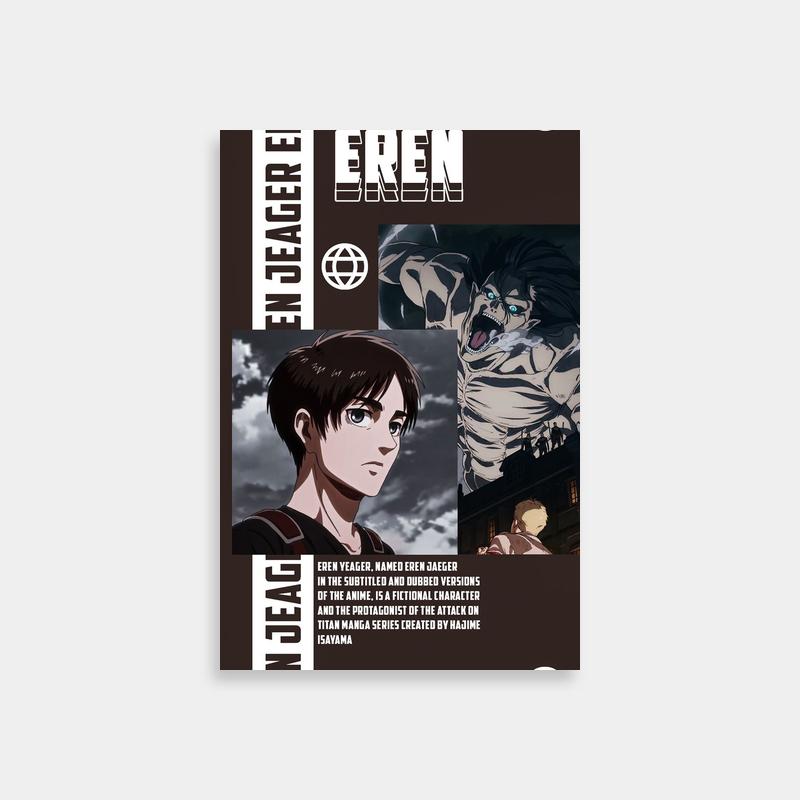 Eren Yeager Attack on Titan English Title Book Art
