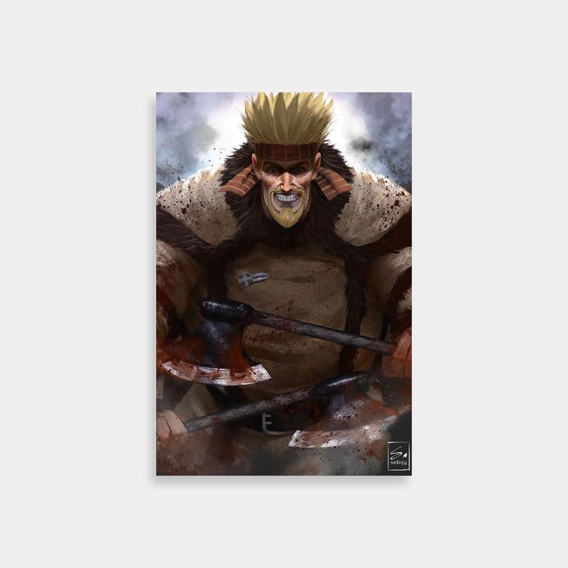 Thorkell Vinland Saga Axe Warrior Art Print