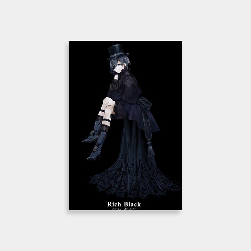 Black Butler Anime Poster - Woman on Black Chair