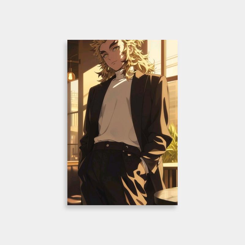 Kyon Blonde Hair Anime Poster - Window Scene Art Print