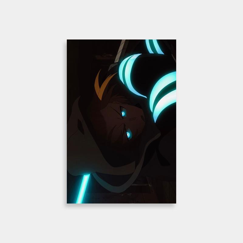 Arthur Boyle Fire Force Glowing Art - Cartoon Poster