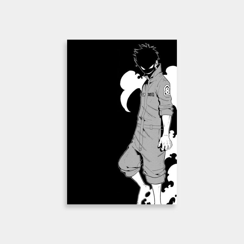 Fire Force Shinra Kusakabe Anime Poster - Dark Stance