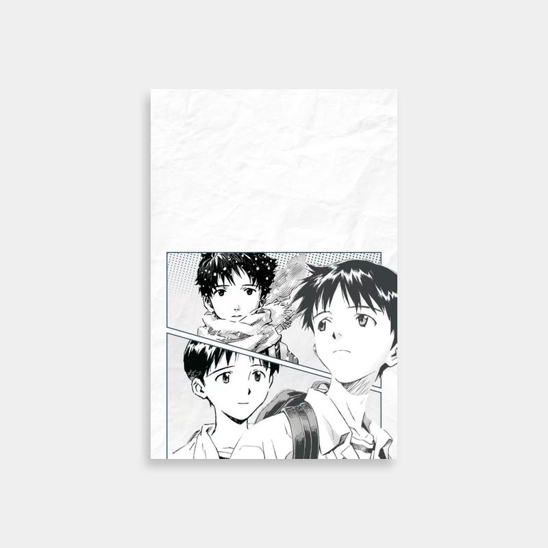 Shinji Ikari Neon Genesis Evangelion Wall Art - Two Anime Characters