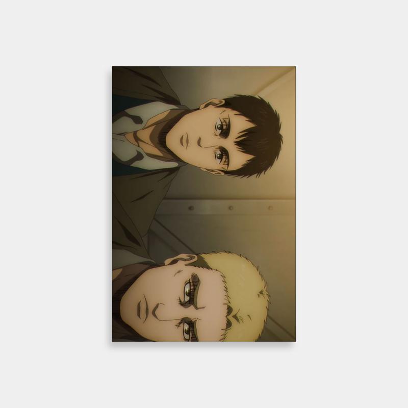 Reiner Braun Attack on Titan Mirror Scene Poster - Two Characters Together