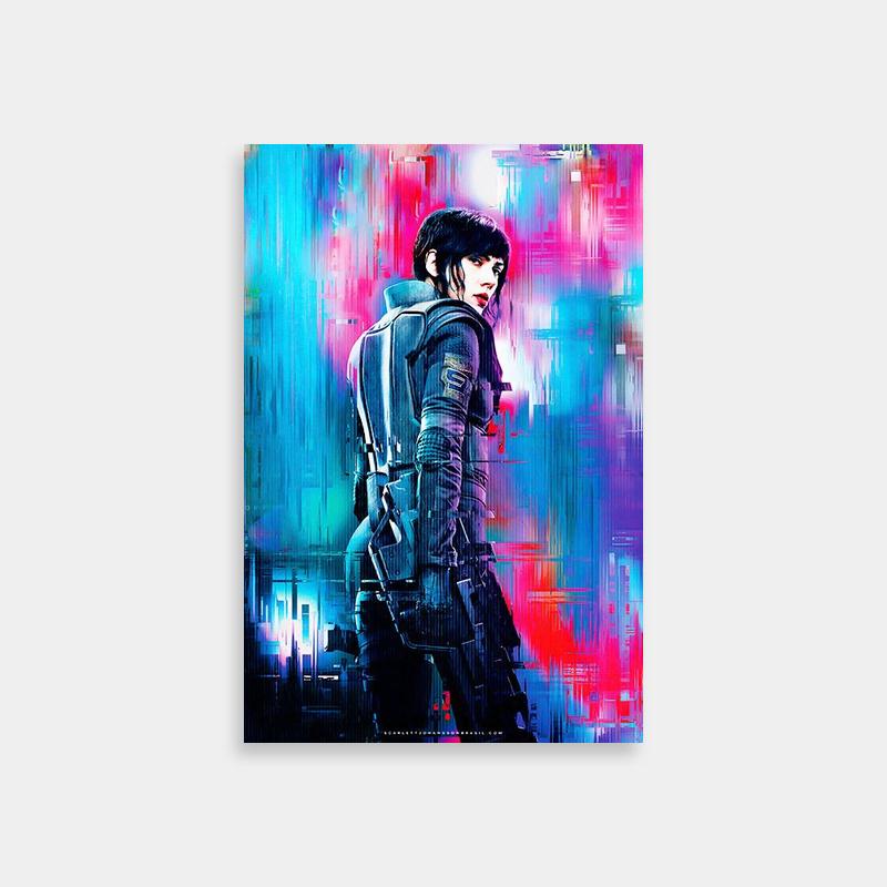 Major Motoko Kusanagi Ghost in the Shell Wall Art - Futuristic Anime Poster