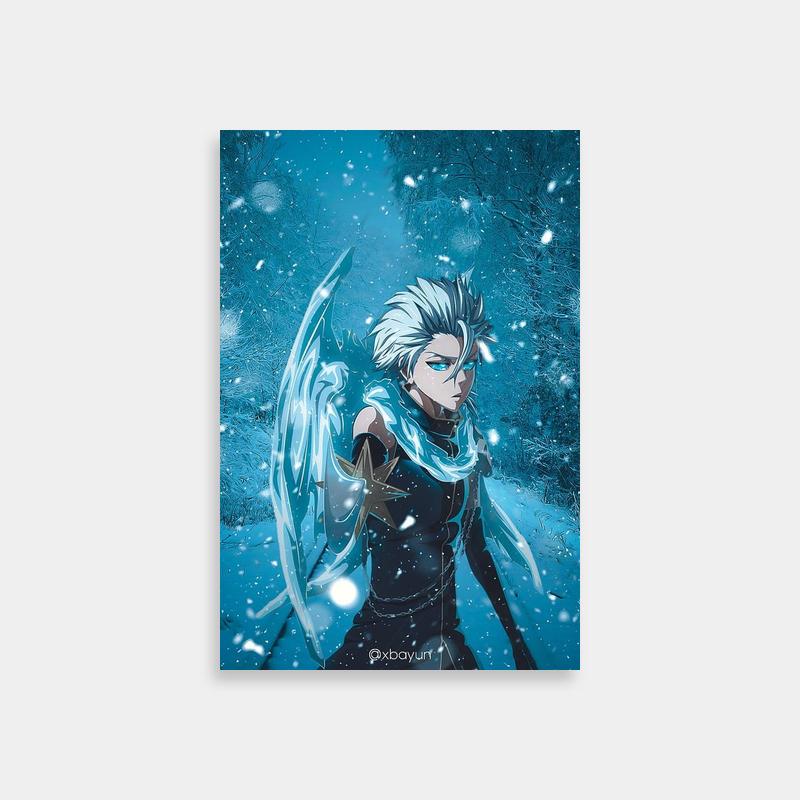 Toshiro Hitsugaya in Snowy Forest - Bleach Anime Wall Art