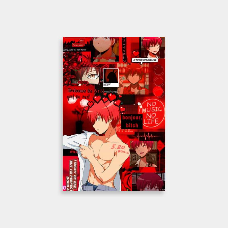 Karma Akabane Anime Wall Art - Red-Haired Character Poster