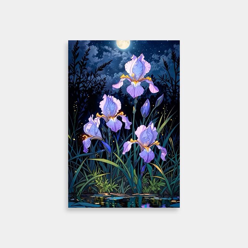 Iris Fire Force Moonlit Floral Art