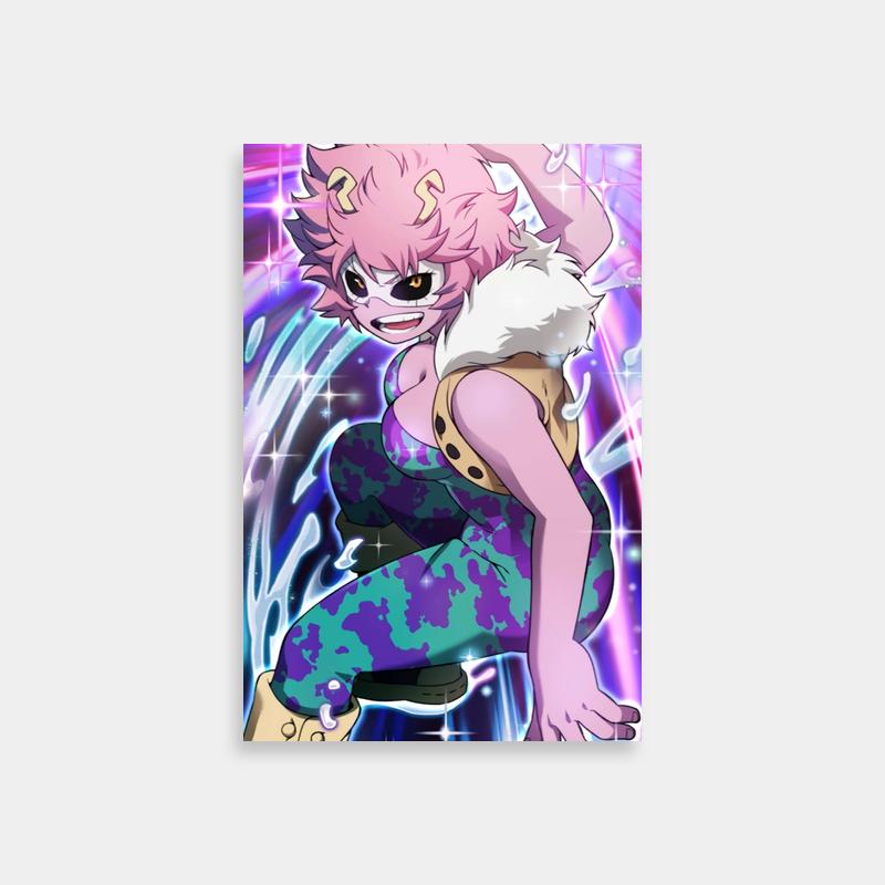 Mina Ashido My Hero Academia Poster - Pink Hair Anime Character in Action