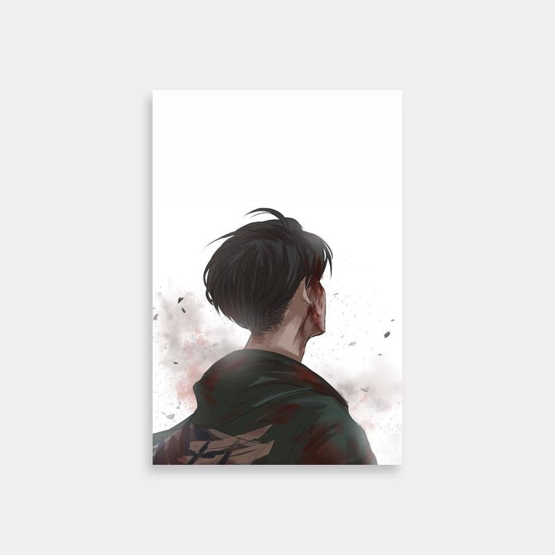 Levi Ackerman Attack on Titan Wall Art - Black Hair Anime Character