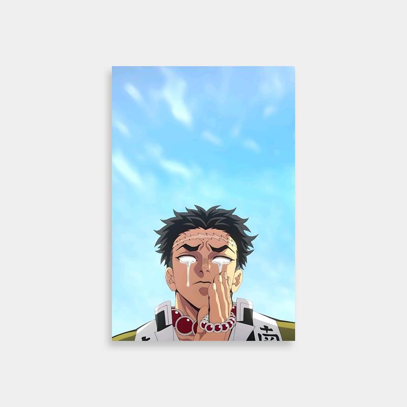 Gyomei Himejima Demon Slayer Poster - Serene Blue Sky Art